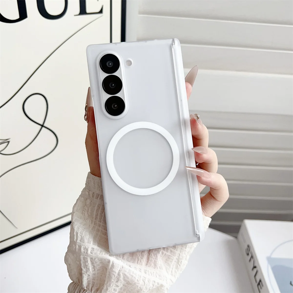 Matte Frosted Case - Casing Ponsel Magnetik Buram Tembus Pandang
