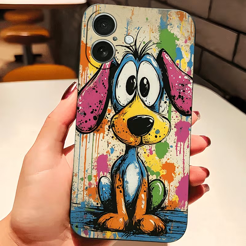 Phone Cases Xs Max - Casing HP TPU Motif Anjing Warna-Warni