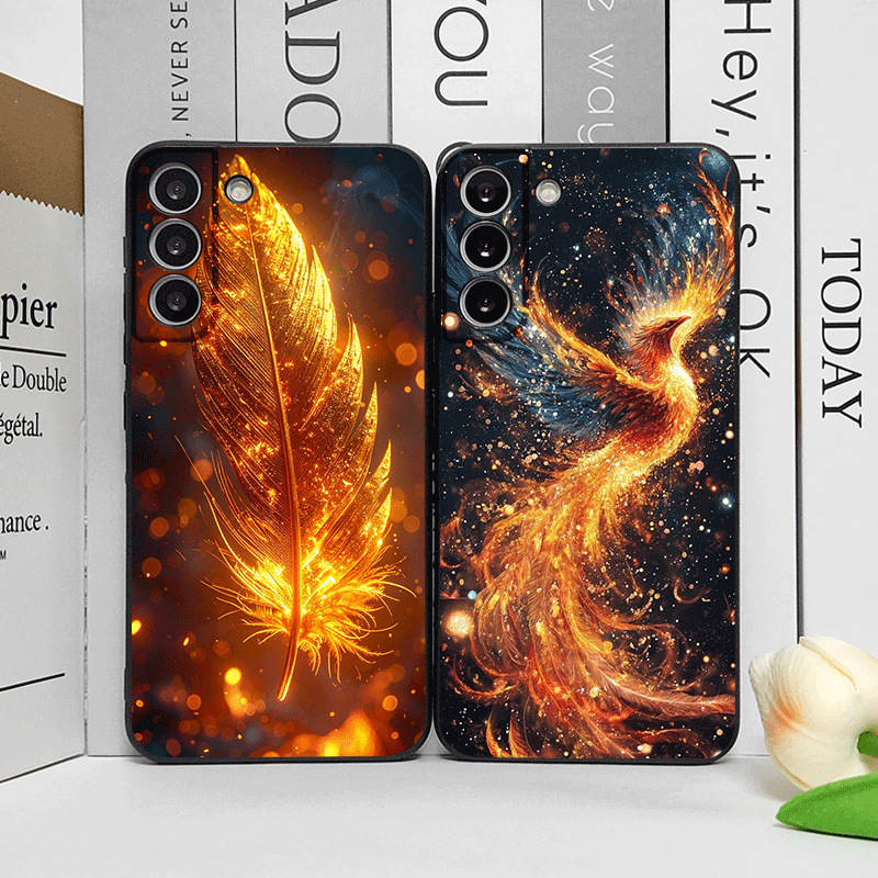 Phone Cases Pixel 10 - Casing Ponsel Pola Bulu Api Phoenix