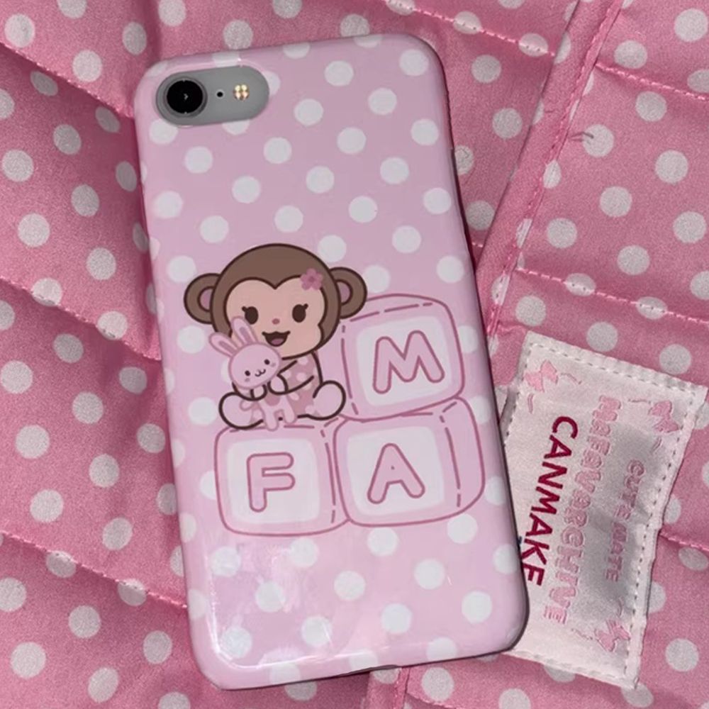 Phone Cases Polka Dot - Casing HP Motif Monyet Kecil Lucu