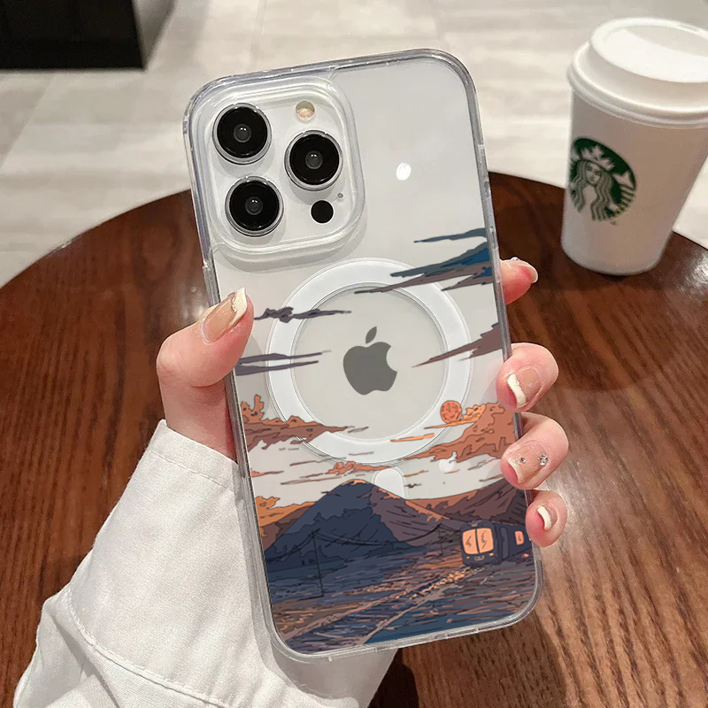 Phone Cases Trending - Casing Ponsel Modis Pola Matahari Terbenam