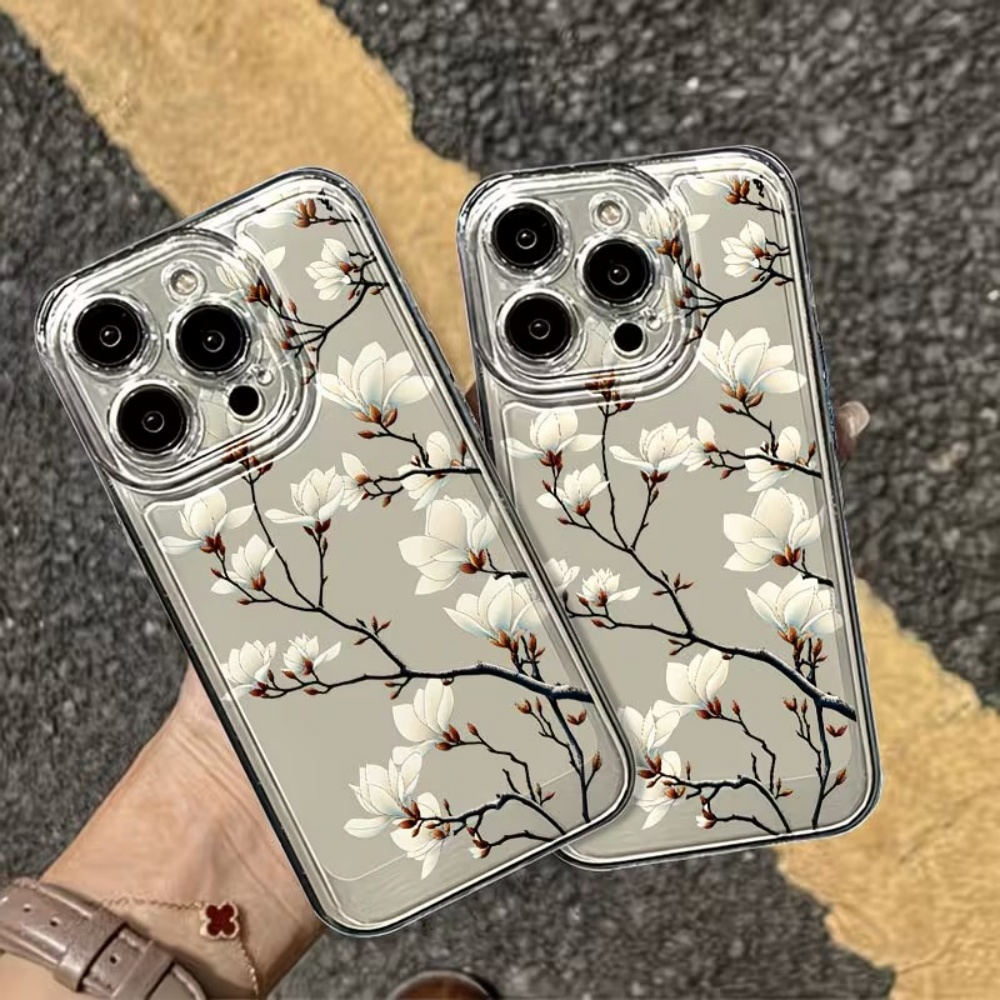 Phone Cases Trending - Casing HP Transparan TPU Motif Bunga