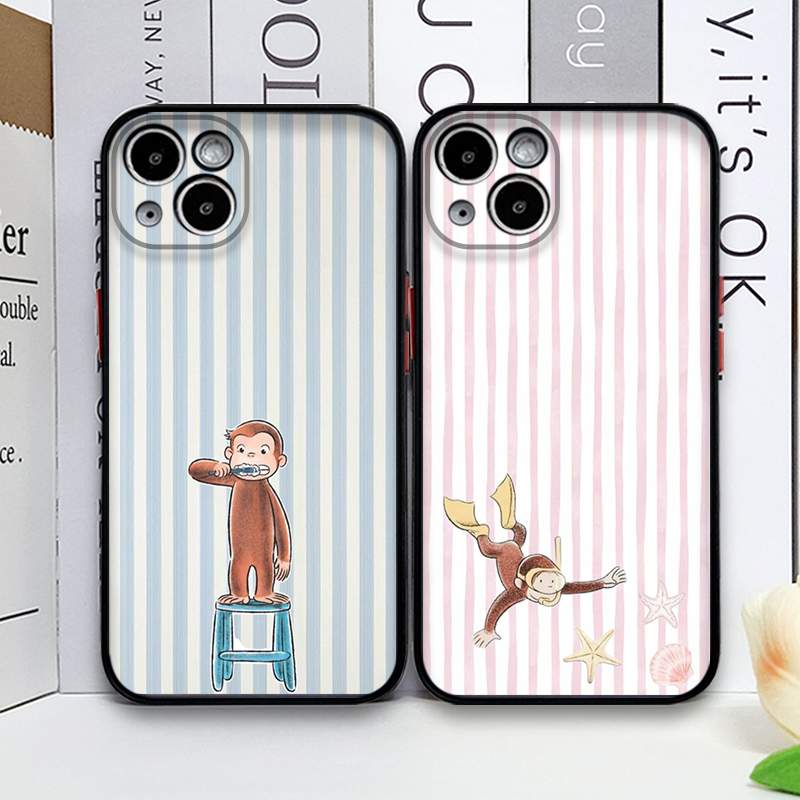 Phone Cases Xs Max - Casing HP Motif Monyet Bergaris Kartun