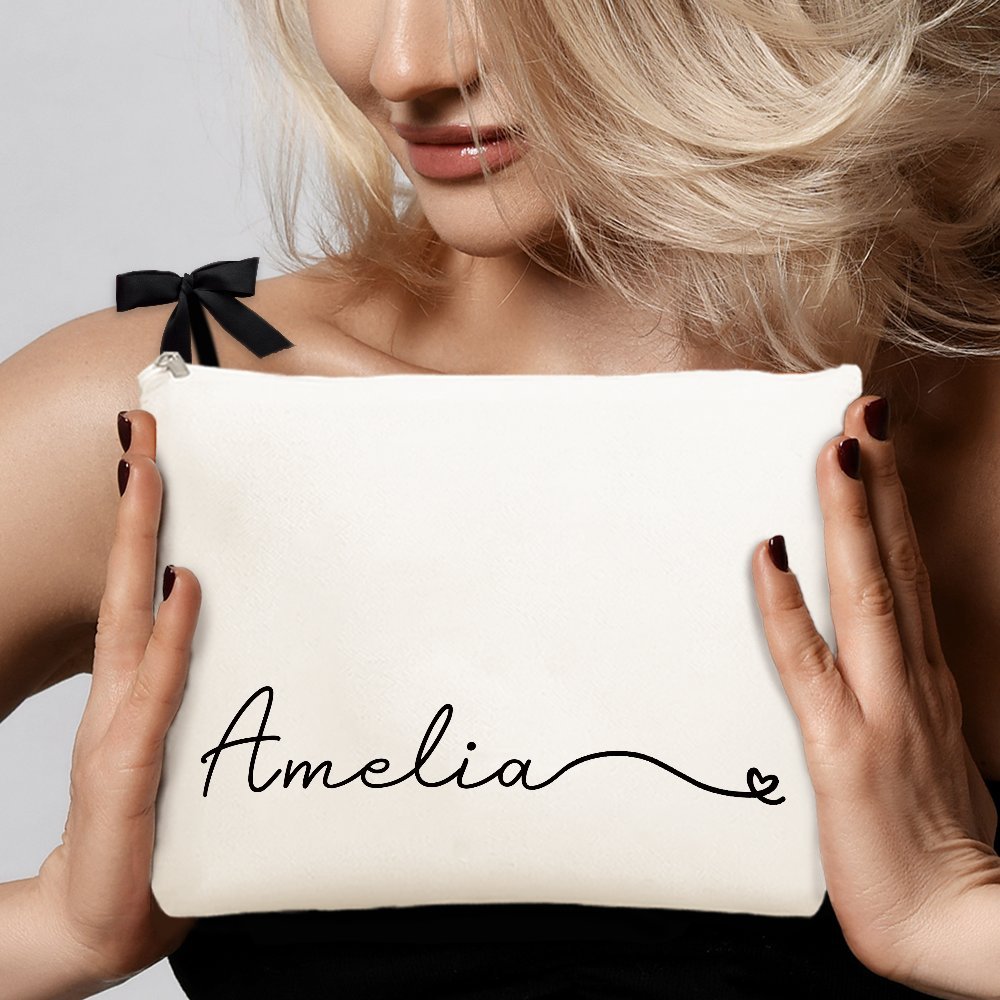 Tas Makeup Kanvas dengan Nama  - Monogram Custom Case ulasan dan harga