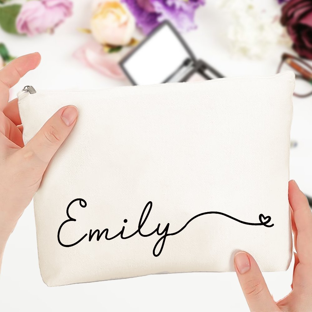 Tas Makeup Kanvas dengan Nama  - Monogram Custom Case ulasan dan harga