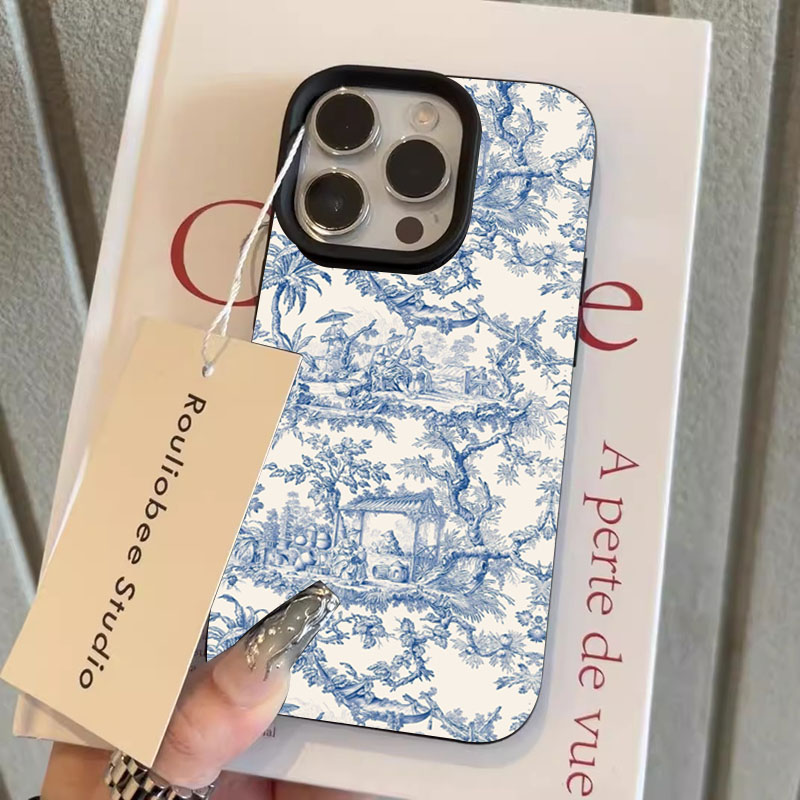 Casing Ponsel Porselen Biru Pu - Phone Cases Trending ulasan dan harga
