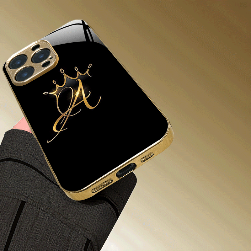 Casing Keras Monogram Mahkota  - Monogram Custom Case ulasan dan harga