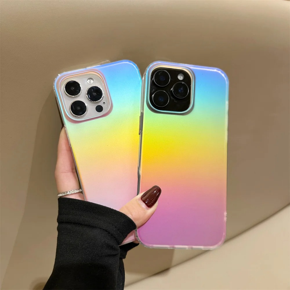 Casing Pelangi Gradien Laser F - Matte Frosted Case ulasan dan harga