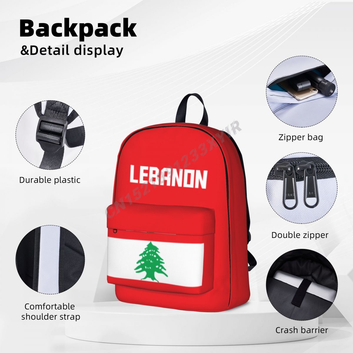 Ransel uniseks Lebanon Flag1 S - Phone Cases Lebanon ulasan dan harga