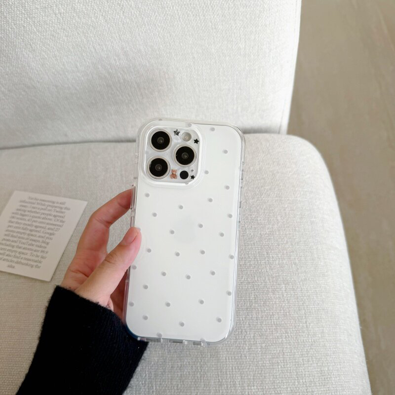 Casing HP Korea Putih & Ungu P - Phone Cases Polka Dot ulasan dan harga