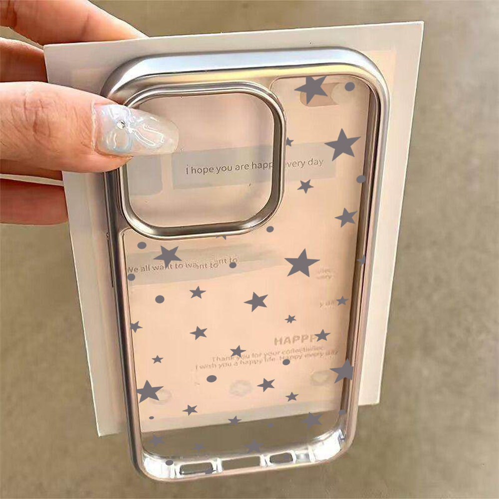 Casing Transparan Y2K Stars Fa - Phone Cases Trending ulasan dan harga